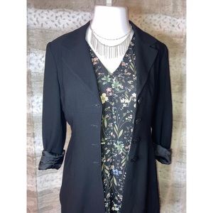 Bebe fit blazer button down classic black size 6!
